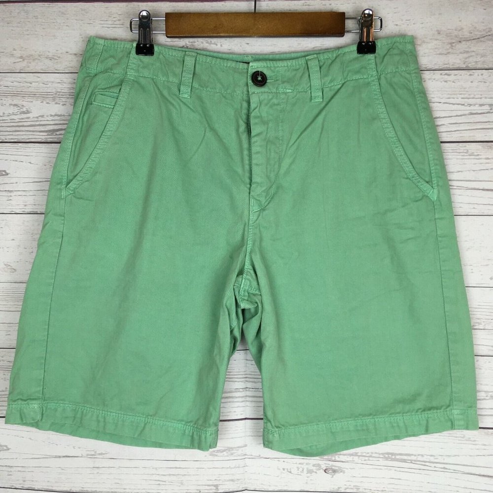 American Eagle Mens Shorts 32 AE Light Green Classic Fit Summer Flat‎ Front